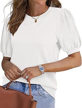 新品未開封★2025SS受注販売PUFF SHORT SLEEVE BLOUSE WIHOLL Short Sleeve Sweater for Women Trendy Puff Short